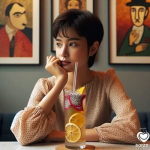 Dragon fruit- lemon-apple